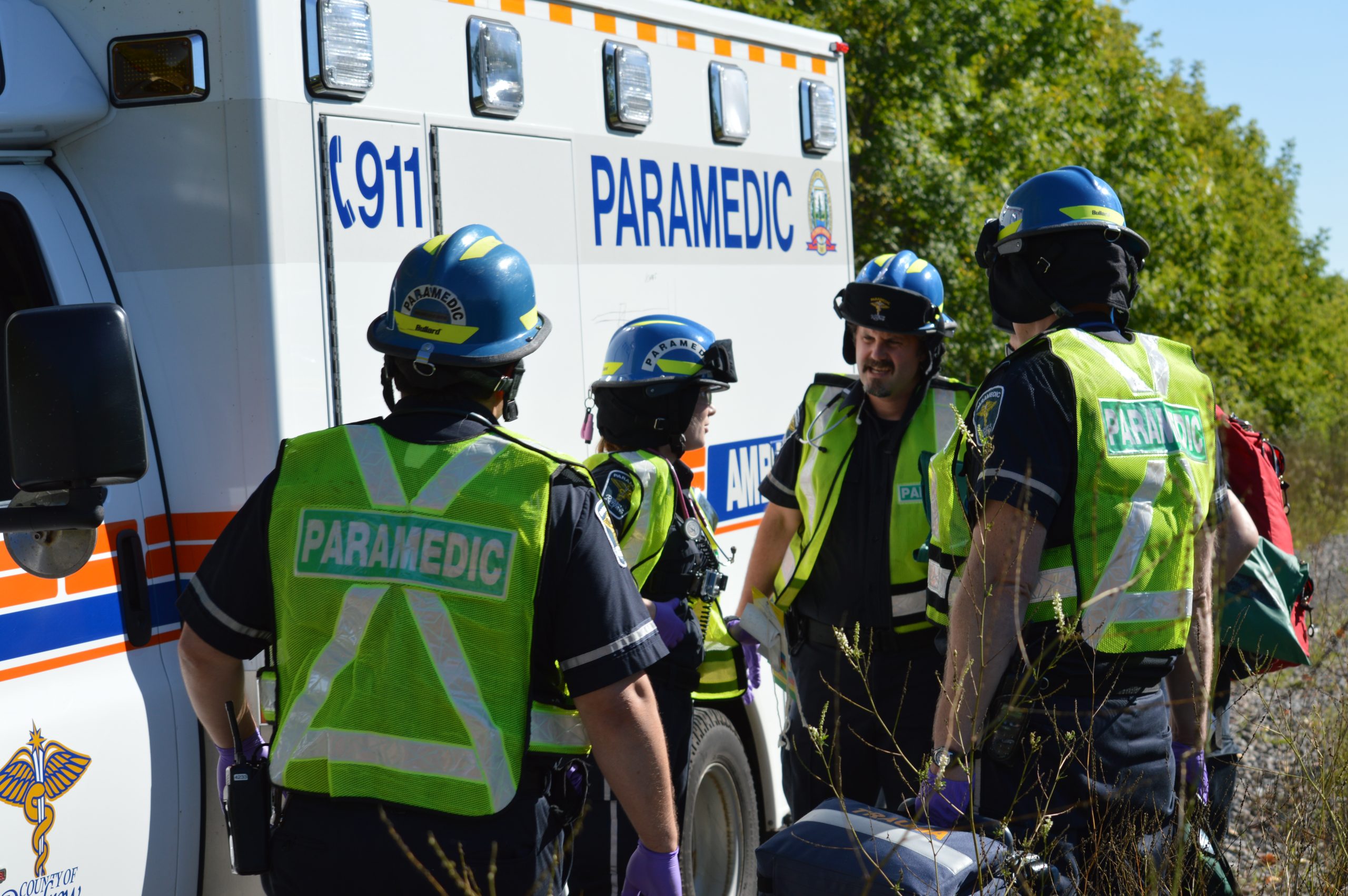 Renfrew paramedics prepare to go on a call